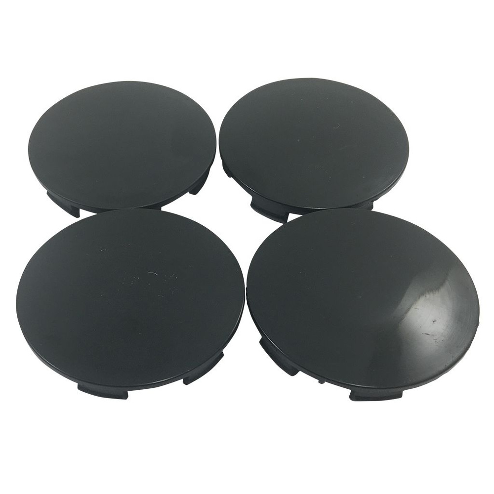 Колпачки на литые диски 65/60/12 мм черные комплект-4 шт / Заглушки ступицы черные пластиковые D-60-65 #1