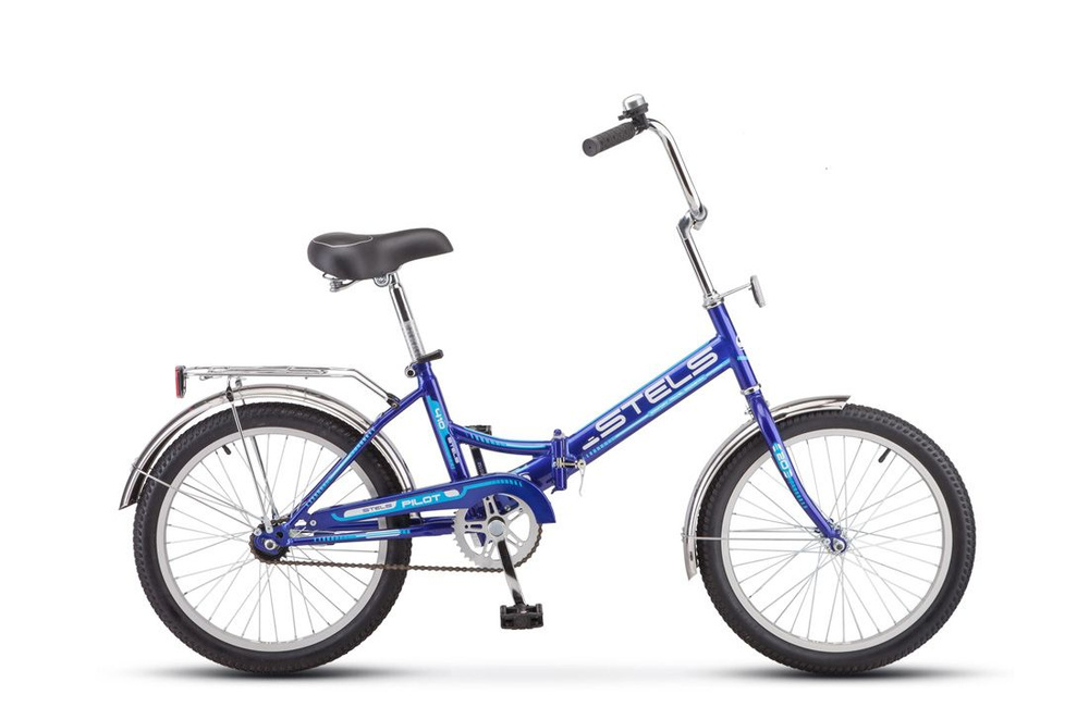 Велосипед складной взрослый, подростковый Pilot 410 в комплекте: крылья, багажник, подножка, звонок, #1