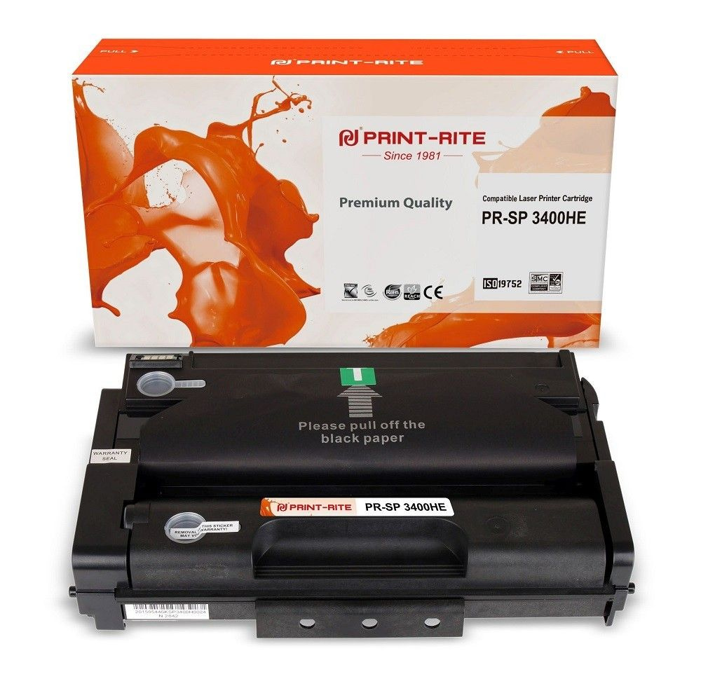Print-Rite PR-SP3400HE картридж лазерный (Ricoh SP3400HE - 407648) черный 5000 стр  #1