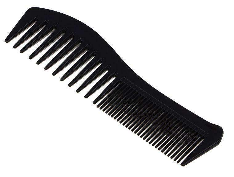 Расческа-гребень для волос, комбинированный, 18,5х5 см, черный  #1