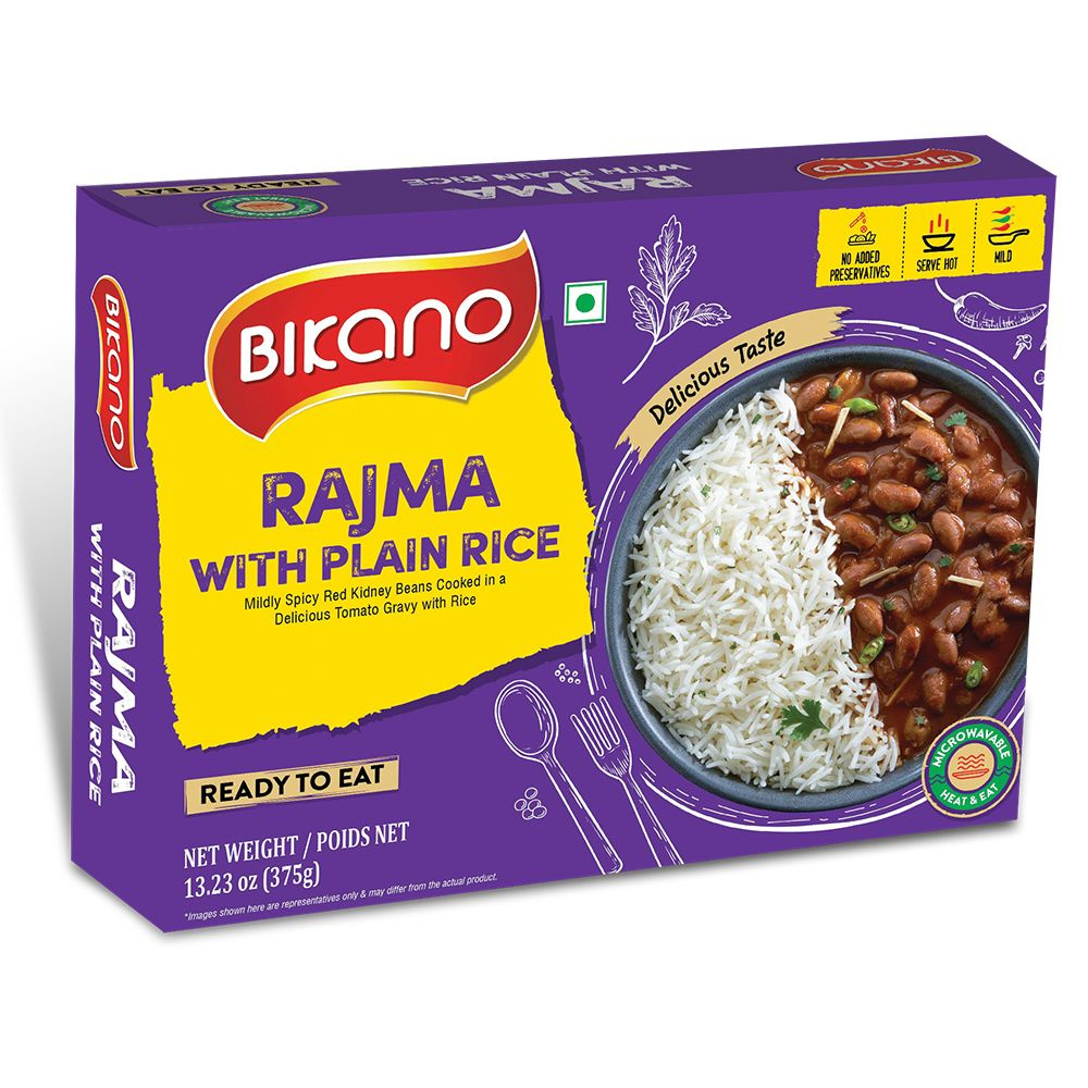 Готовое Индийское блюдо запеченная фасоль в томатном соусе с рисом RAJMA (Раджма) & PLAIN RICE 375гр #1