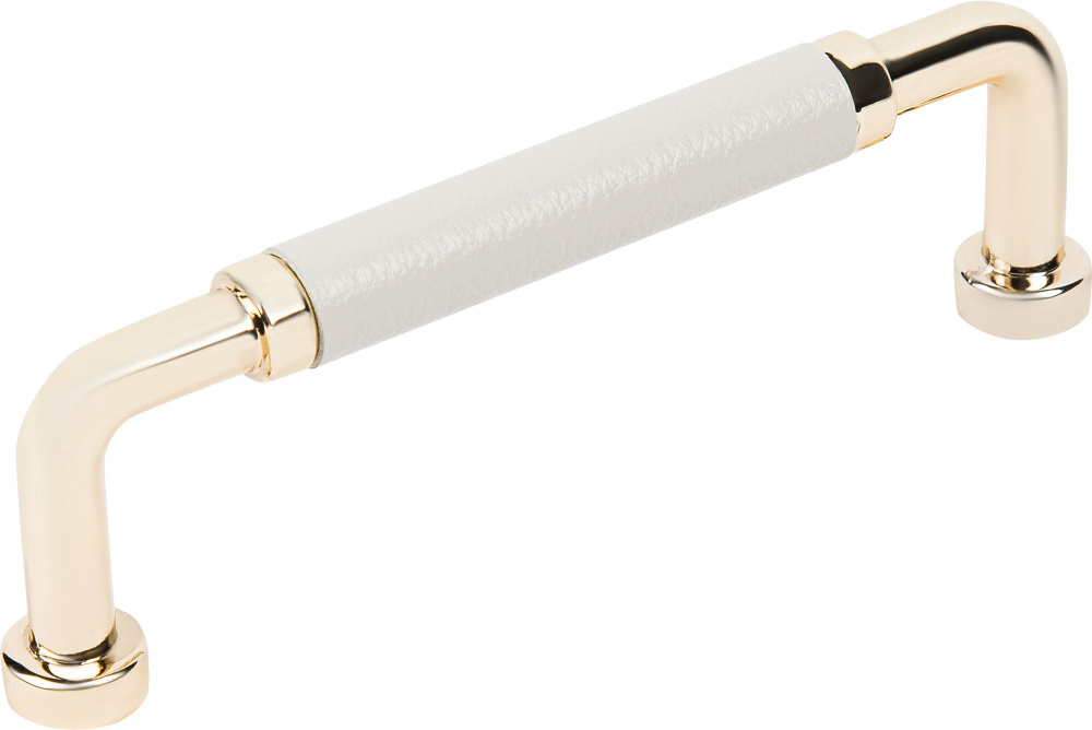 Ручка-скоба мебельная 10.7x3.3 см цвет золото/белый #1