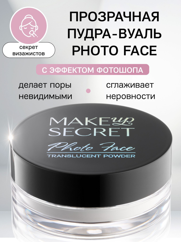 Пудра для лица минеральная прозрачная матирующая PHOTO FACE POWDER ...