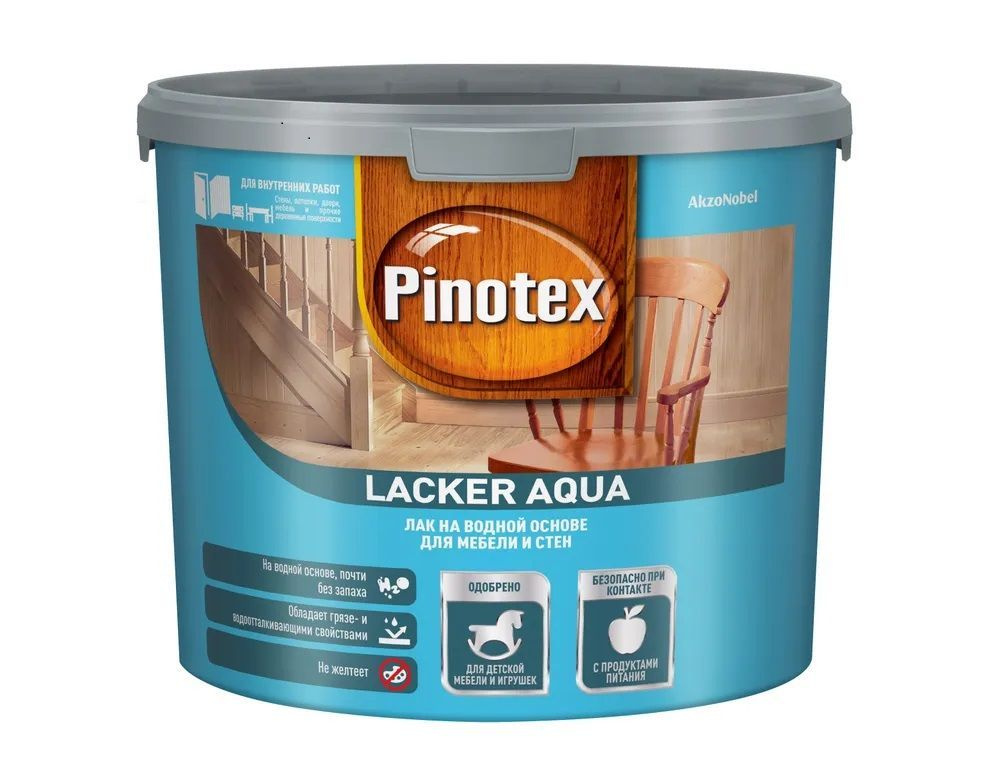 Pinotex Lacker Aqua 10 (2,7 л матовый) Пинотекс лак водный для мебели и стен  #1