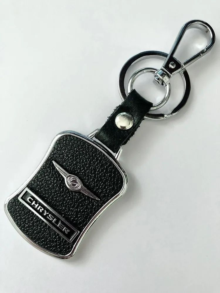 Брелок CHRYSLER (Крайслер) металл, кожа, для ключей и автомобиля  #1