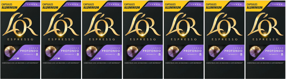 Кофе L'OR Espresso Lungo Profondo молотый в капсулах 5,2 г х 10 шт, комплект: 7 упаковок по 52 г  #1