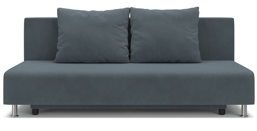 Диван-кровать, раскладной PUSHE Парма Lux, велюр, глубокий серый Balance 996  #1