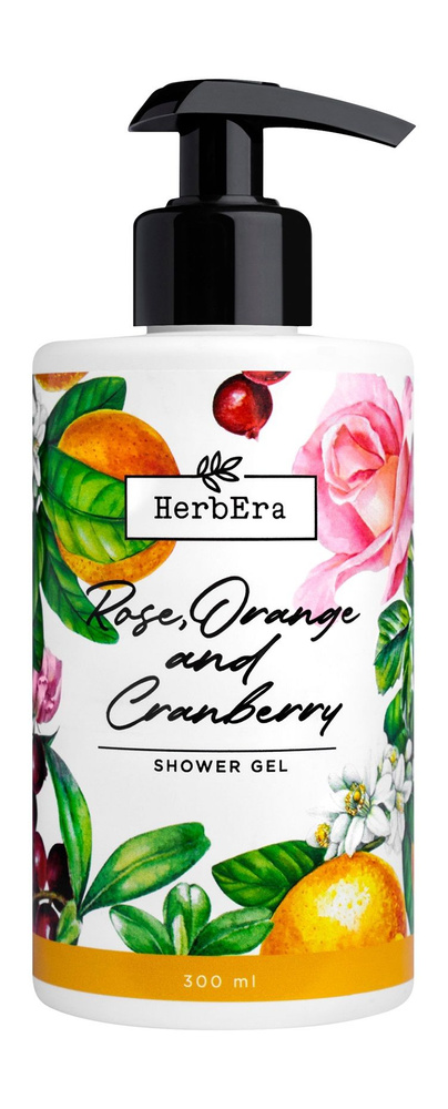 Гель для душа с ароматом розы, апельсина и клюквы / HerbEra Rose, Orange and Cranberry Shower Gel  #1