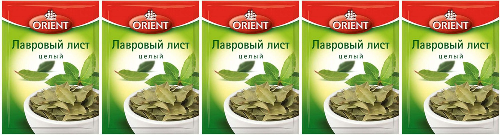 Лавровый лист Orient целый, комплект: 5 упаковок по 5 г #1