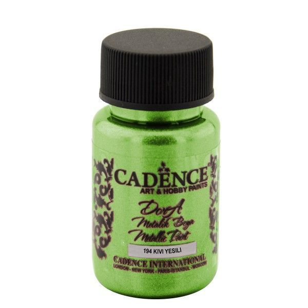 Акриловая краска Cadence Dora Metallic Paint. Kiwi Green-194 #1