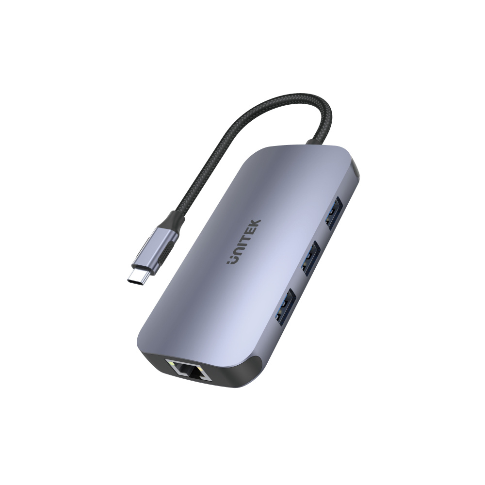 USB-концентратор (хаб) Unitek 9 в 1 (3 x USB A, USB C, 4K HDMI, RJ45, USB C PD, SD/Micro SD) (D1071A) #1