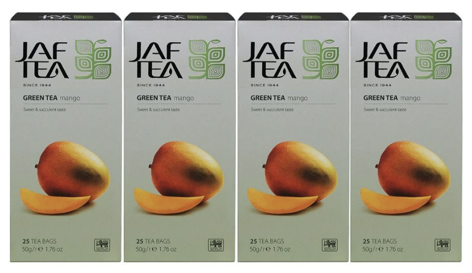 Чай зеленый Jaf Tea манго 25 пакетов 4 штуки #1