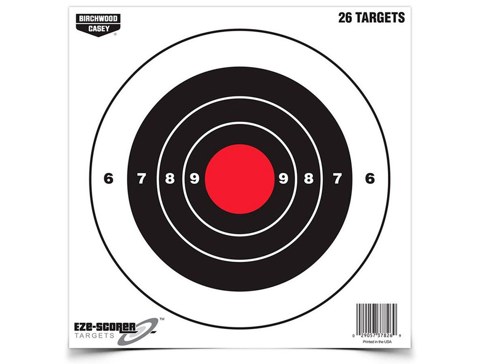 Мишень бумажная Birchwood Eze-Scorer Bull's-eye Paper Target 8 #1