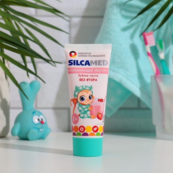 Зубная паста Silcamed детская клубничный йогурт 65 г #1