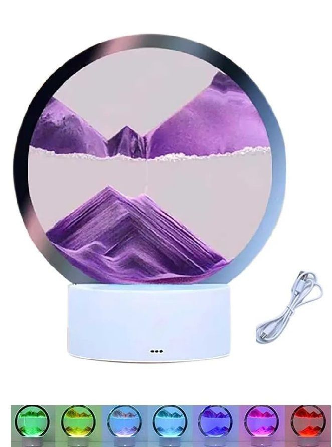 Песочный часы 3D интерьерный с подсветкой "Картина из песка", прозрачная композиция из песка, для дома, #1