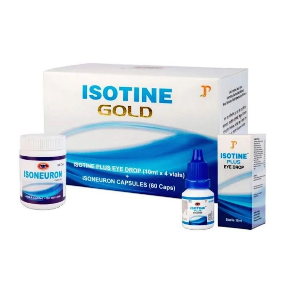 ISOTINE GOLD лечебный комплекс для глаз АЙСОТИН ГОЛД, таблетки + капли  #1