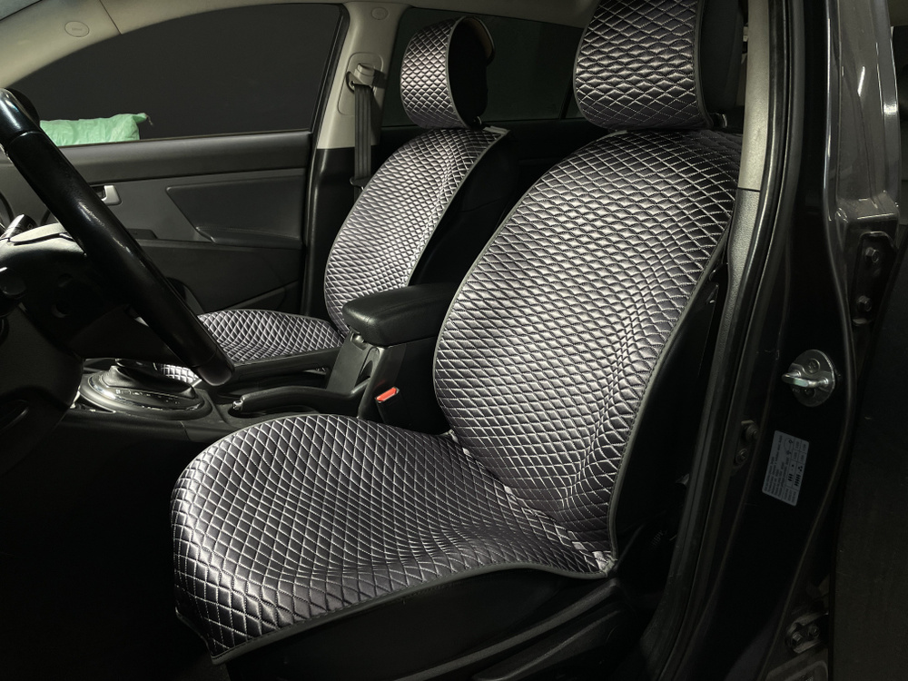 Накидки для Toyota C-HR (2016-2024) на передние сиденья Maximal XX4, Флис, Серый  #1