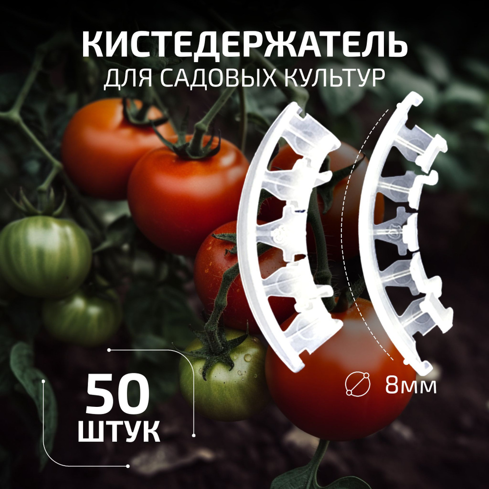 Кистедержатель улитка для томатов, клипса для поддержки кистей, 50 шт  #1