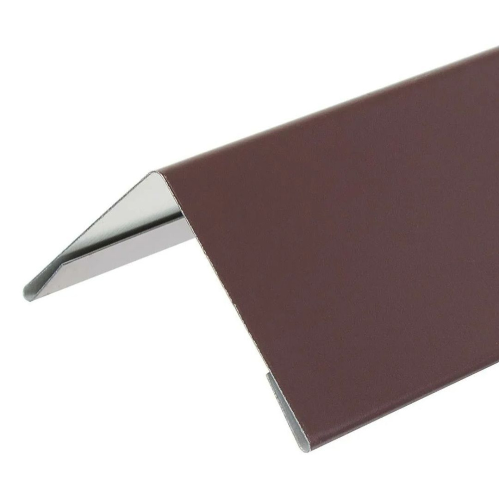 Угол наружный коричневый 85мм х 85мм х 1,5м внешний металлический с полимерным покрытием в защитной пленке #1