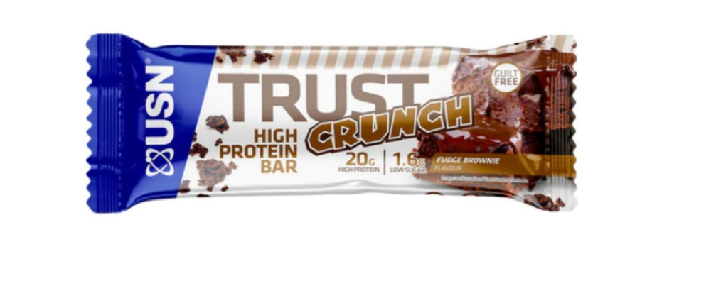 USN Протеиновый батончик Trust Crunch 60 г, шоколадный брауни #1