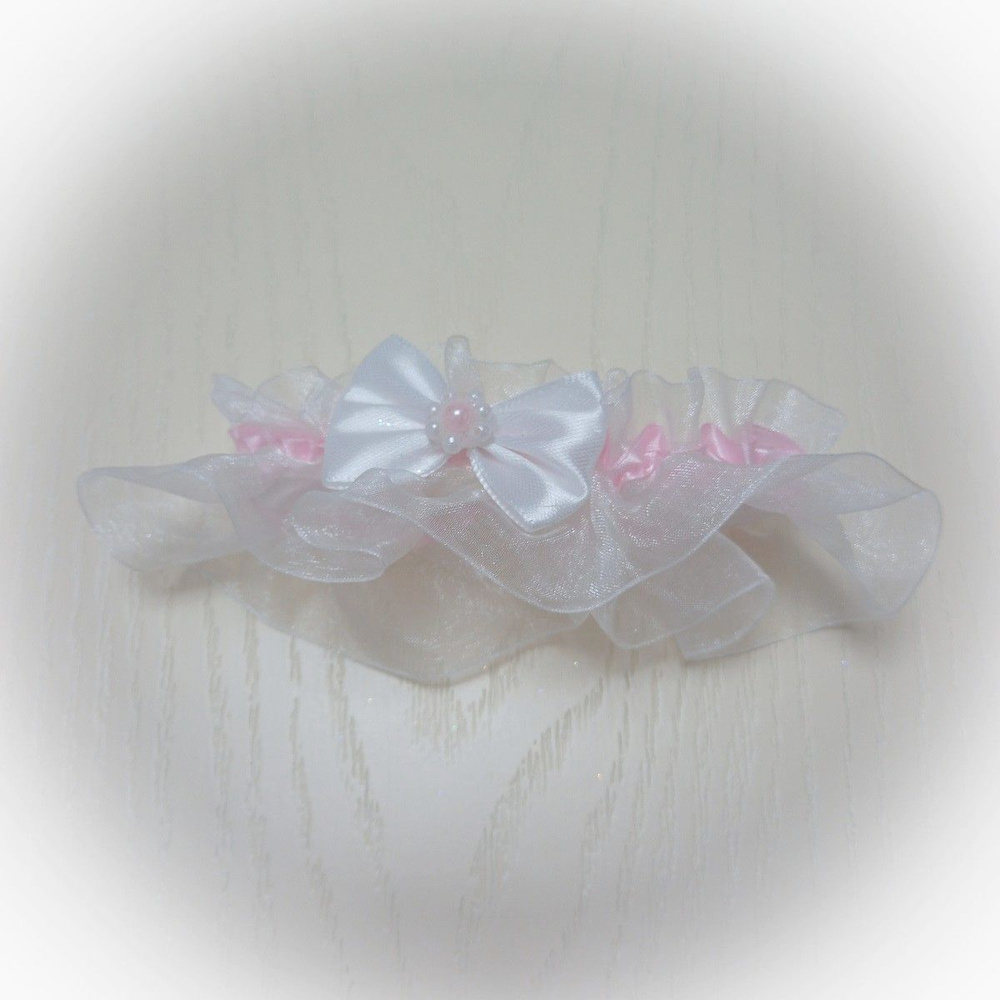 Свадебные аксессуары / подвязка на ногу на свадьбу / подвязка невесты, розовая  #1