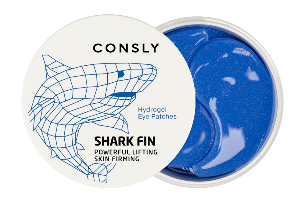 CONSLY Гидрогелевые патчи с экстрактом акульего плавника Hydrogel Shark Fin Eye Patches  #1