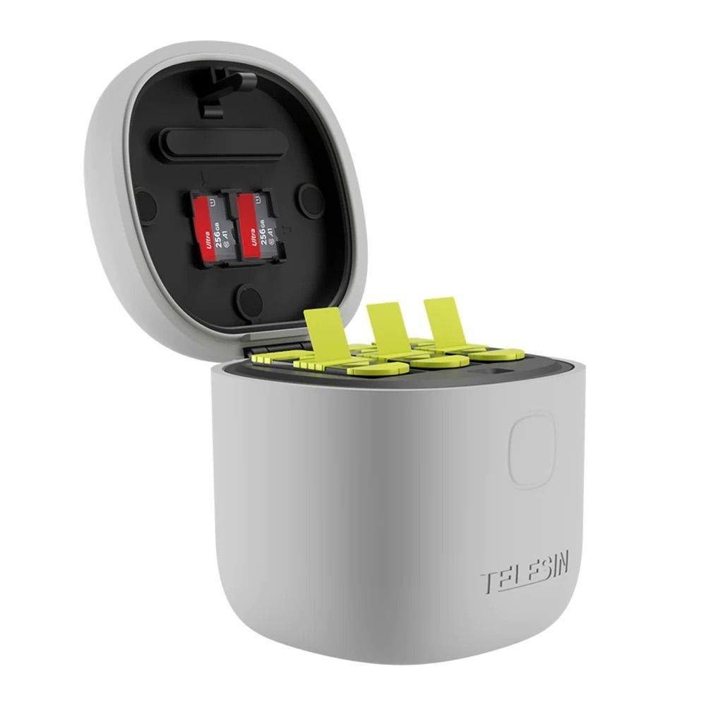 TELESIN Зарядное устройство для аккумуляторных батареек GP-B_серый, серый  #1