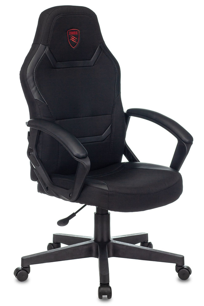 Кресло игровое Zombie 10, ткань/эко.кожа, черный #1