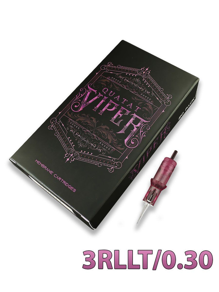 VIPER Quatat Pink Картриджи для перманентного макияжа и тату 30/03 RLLT, 20 шт. в упаковке  #1