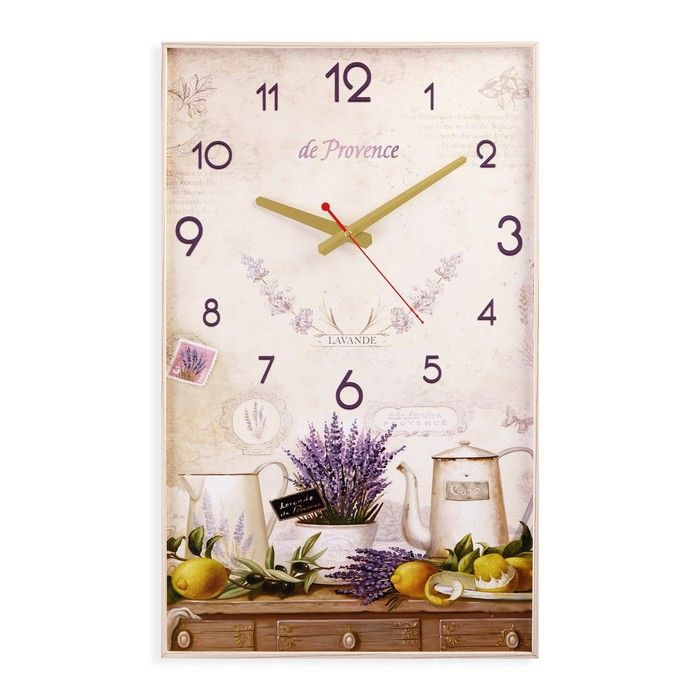 TimeBox, Часы-картина настенные, Кухня.Лаванда, плавный ход, 57х35 см, 1 АА  #1
