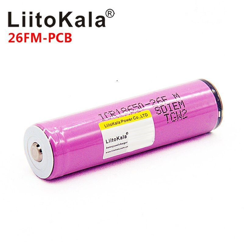 Аккумулятор 18650 Samsung/LiitoKala 2600mAh с платой защиты для фонарей до 15 ватт 1 шт.  #1