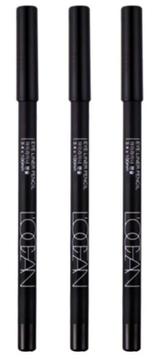 L'ocean Карандаш для бровей Eye Brow Pencil, 01 Black, 3 шт #1