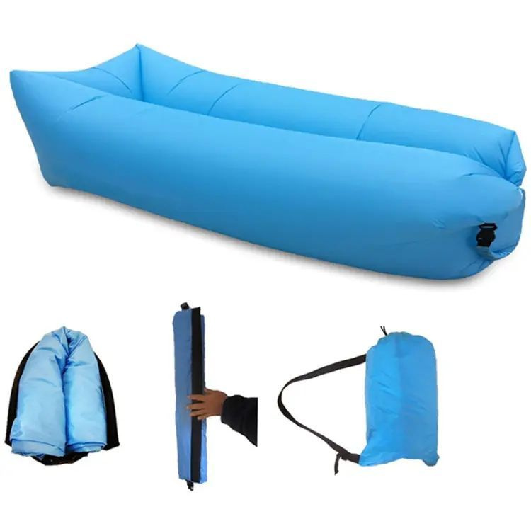 Надувной лежак синий / ламзак / диван для отдыха и туризма  #1