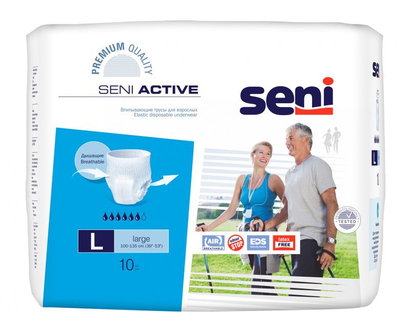 Подгузники-трусики для взрослых Seni Active Large, 10 шт. #1