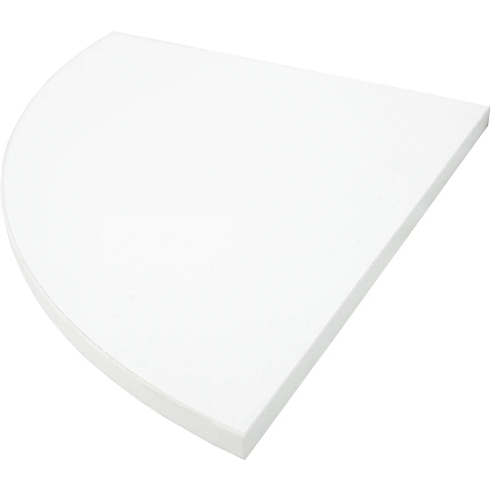 Полка мебельная закруглённая секторальная 35x35x1.6 см ЛДСП цвет белый премиум  #1