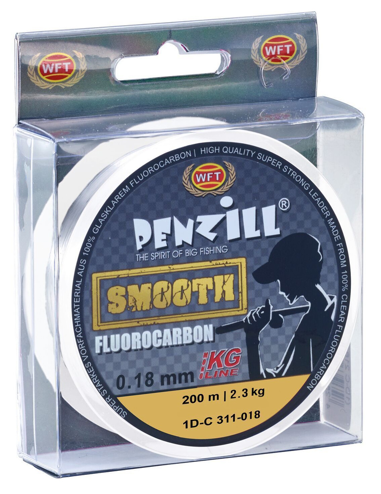 Флюорокарбон WFT KG Penzill FLUOROCARBON Smooth 200 м, 0.18 мм #1