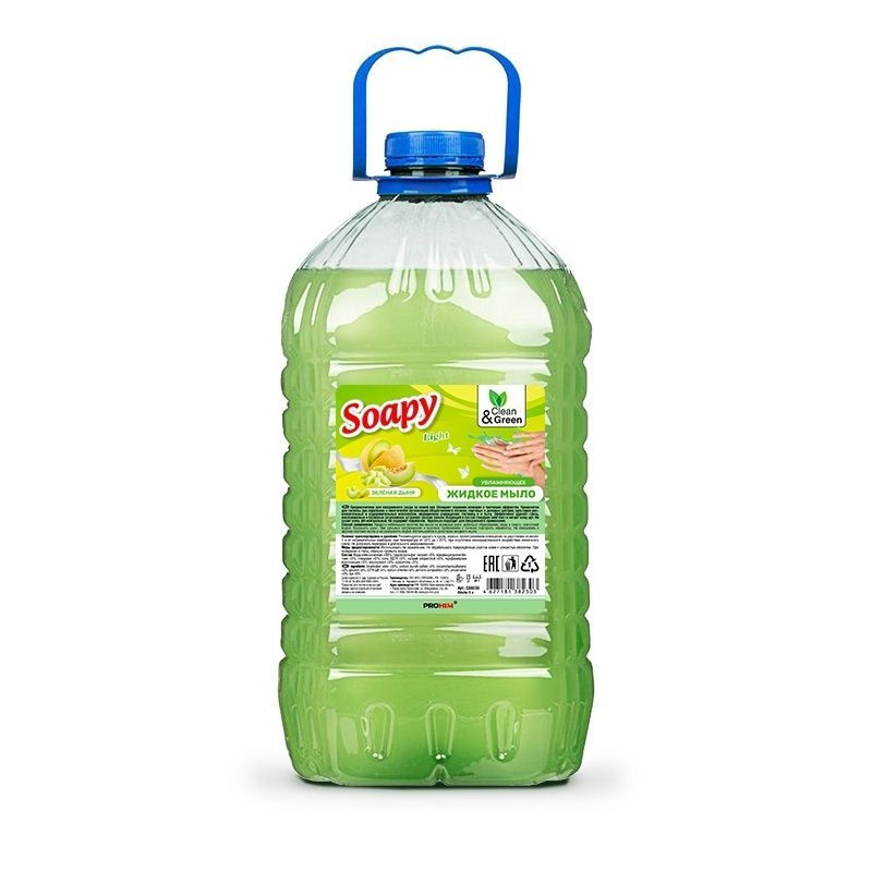 Жидкое мыло "Soapy" эконом "Зеленая дыня" 5 л. Clean&Green #1