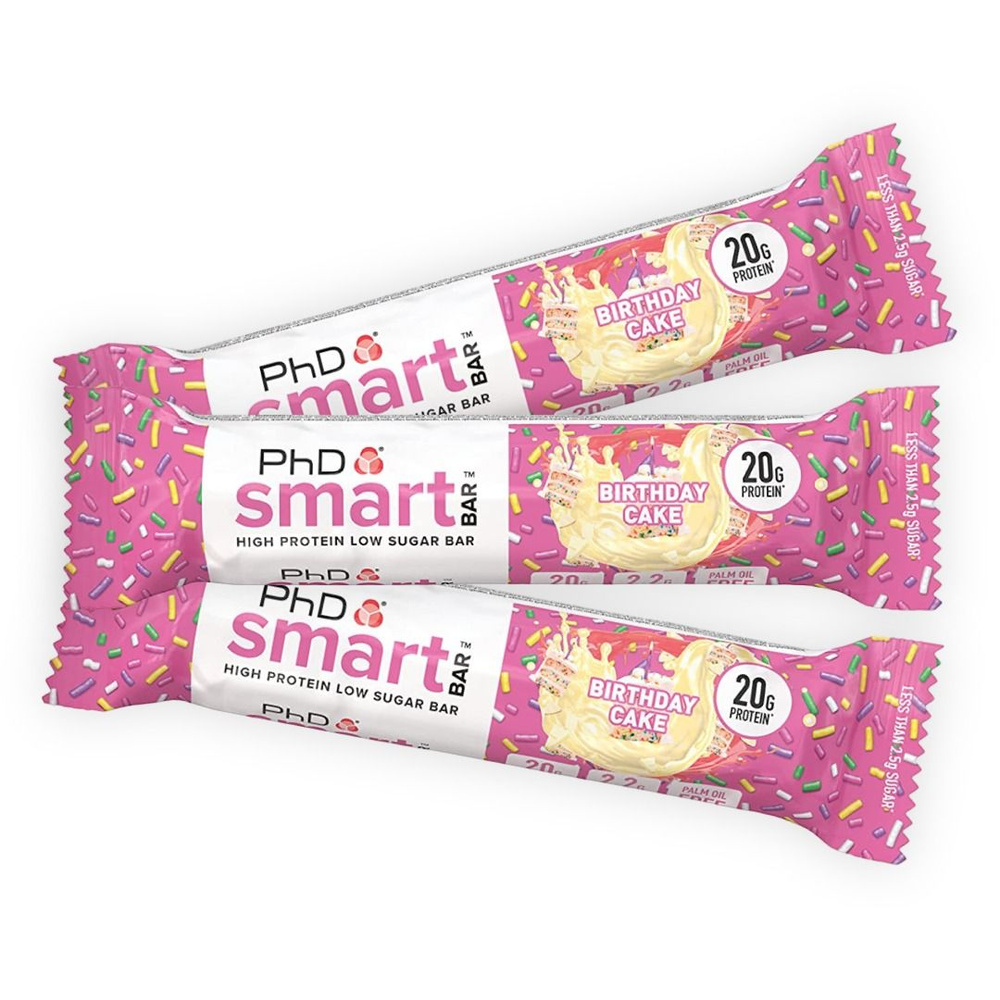 Протеиновый батончик PhD Nutrition Smart Bar 3 x 20 г, Праздничный торт  #1