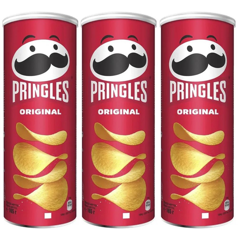 Чипсы картофельные Pringles Original 3 шт по 165 г #1