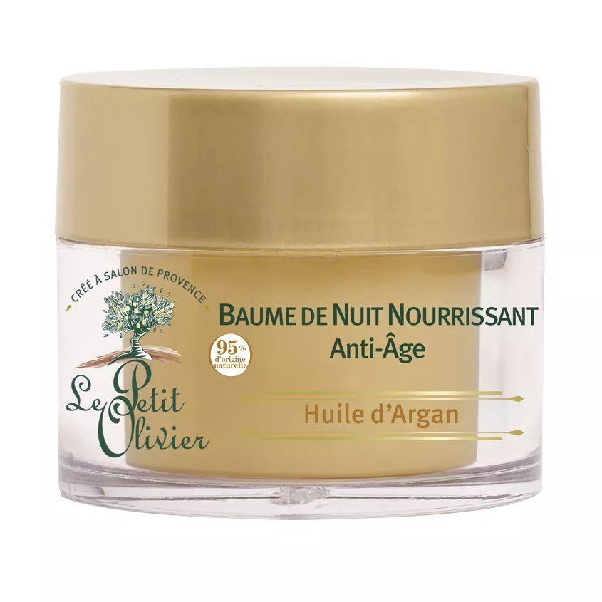 LE PETIT OLIVIER Бальзам для лица ночной антивозрастной маслом Арганы Baume De Nuit Nourrissant Anti-Age, #1