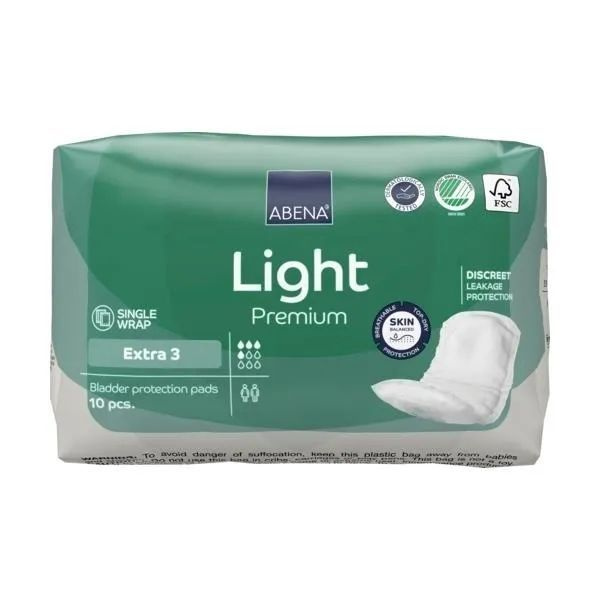 Прокладки урологические для женщин Abena Light Premium Extra 3, 4 капли, 500 мл, 10 штук  #1