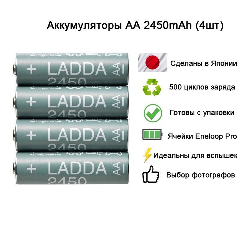 IKEA Аккумуляторная батарейка, 2450 мАч, 4 шт #1