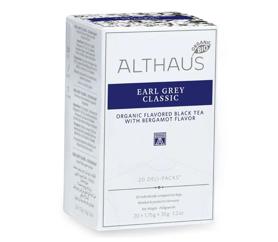 Althaus Earl Grey Classic Deli Pack Organic чай черный ароматизированный в пакетиках, 20 шт  #1