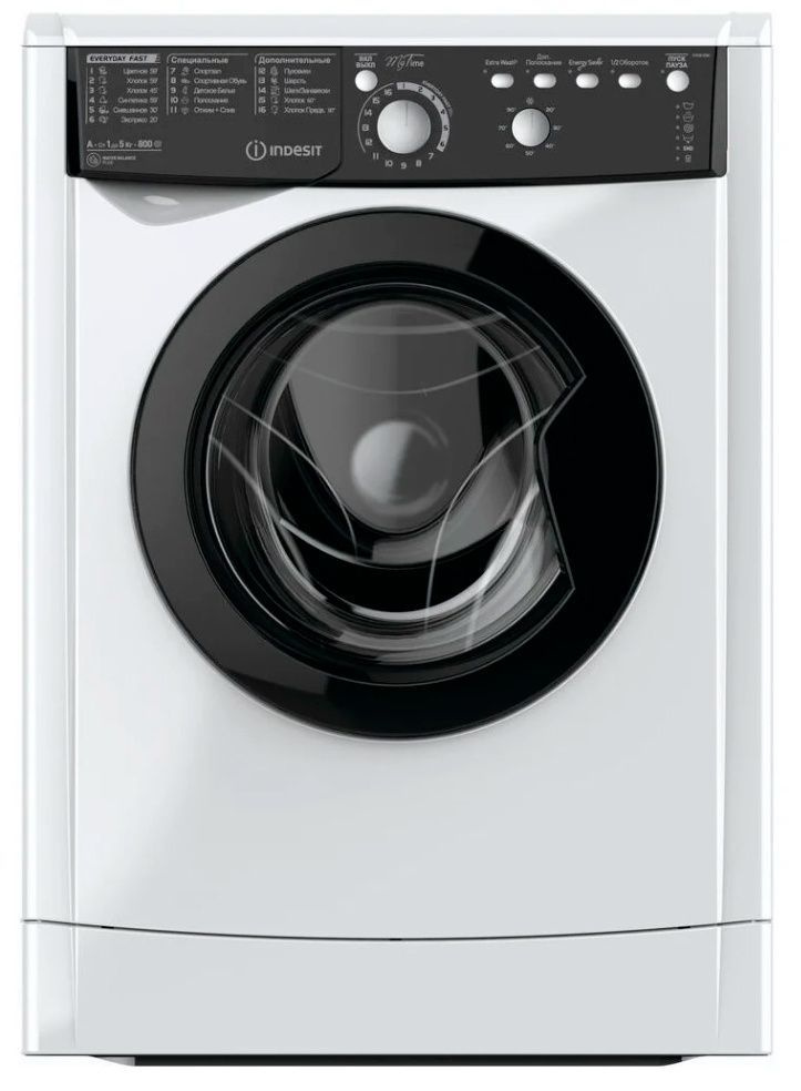 Стиральная машина Indesit EWSB 5085 BK CIS кл.:A фронт. макс.:5кг белый  #1