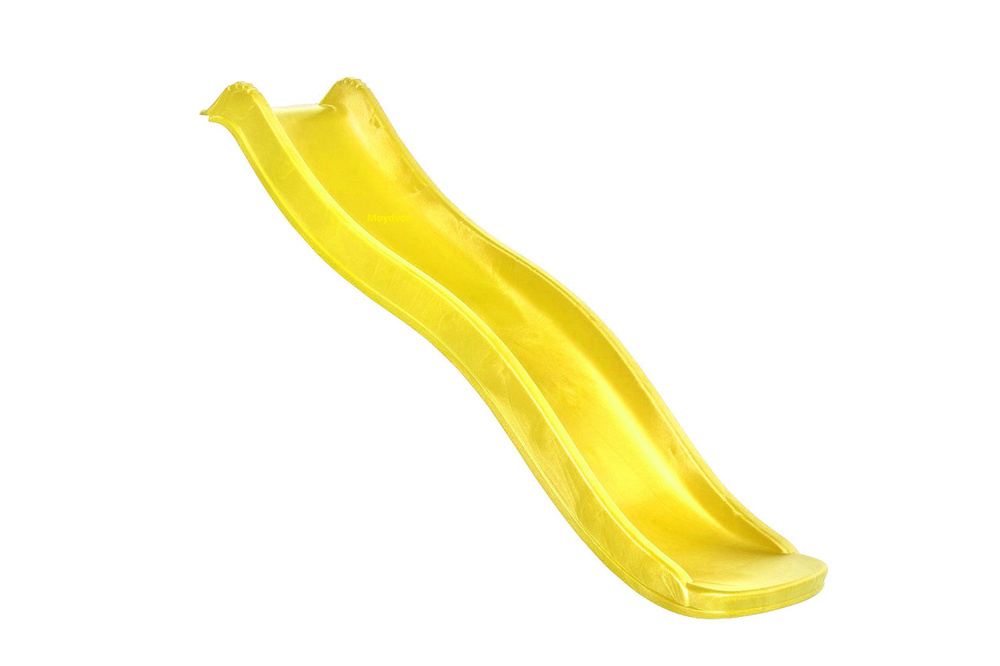 Горка пластиковая волновая МойДвор 1.75м желтая. Скат спуск для детской площадки.  #1