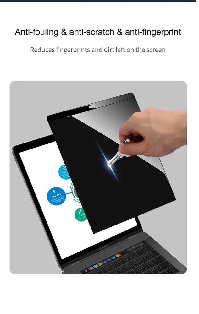 Защитная пленка антишпион для ноутбука WiWU магнитная, съемная для MacBook Pro 16.2" (A2485) 2021  #1