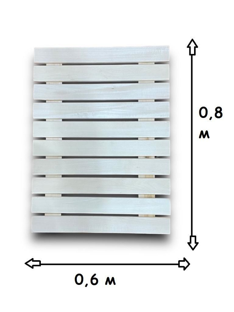 Слани (решетка на пол) 0,8 х 0,6 м. из липы "Высший сорт" #1
