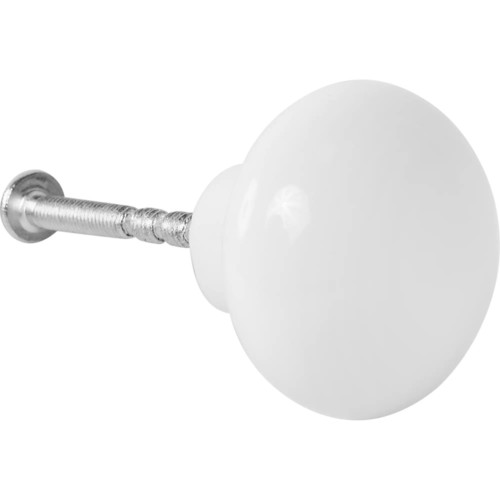 Ручка-кнопка мебельная, 27x35мм, цвет белый #1