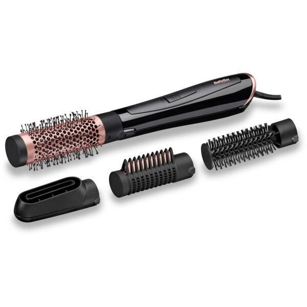 BaByliss Фен-щетка для волос AS126E 1000 Вт, скоростей 0, кол-во насадок 4, черный, розовый  #1