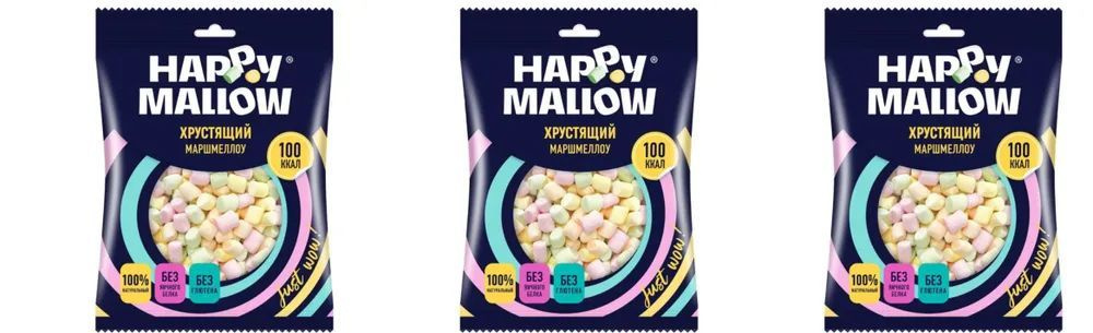 Happy Mallow crispy Маршмеллоу 3шт по 30г #1